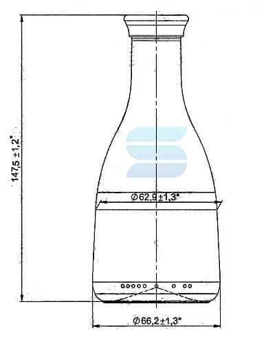 бутылка стеклянная п-34 200 мл «bell»