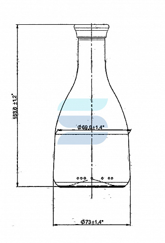 бутылка стеклянная п-34 250 мл «bell»